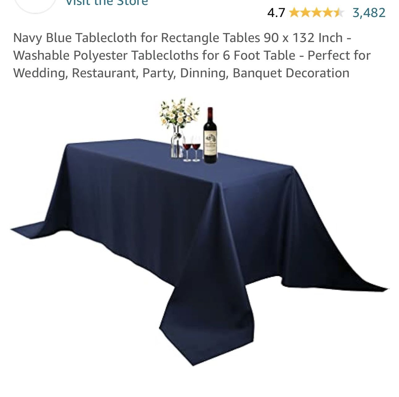 Navy Blue Tablecloth 