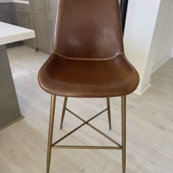 World Market Leather Barstools 