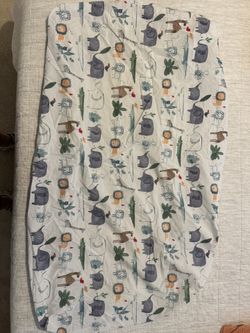 Watercolor Safari Organic Cotton Pottery Barn Kids Crib Sheet