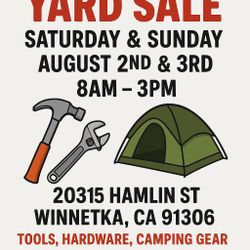 YARD SALE EVERYTHING MUST GO