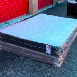New QUEEN SIZE MATTRESS WITH BOX SPRING SET COLCHONES NUEVOS QUEEN SIZE 