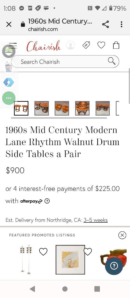 MCM Lane Walnut End Tables