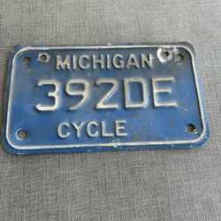 Michigan Motorcycle License Plate