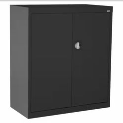 Elite Series 36 in. W x 36 in. H x 18 in. D 22-Gauge 3-Shelf Steel Freestanding Garage Storage Cabinet in Black
