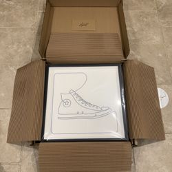 NIB Andy Blank "Tuesday" Converse Line Drawing + Frame - Limited Edition 19/100