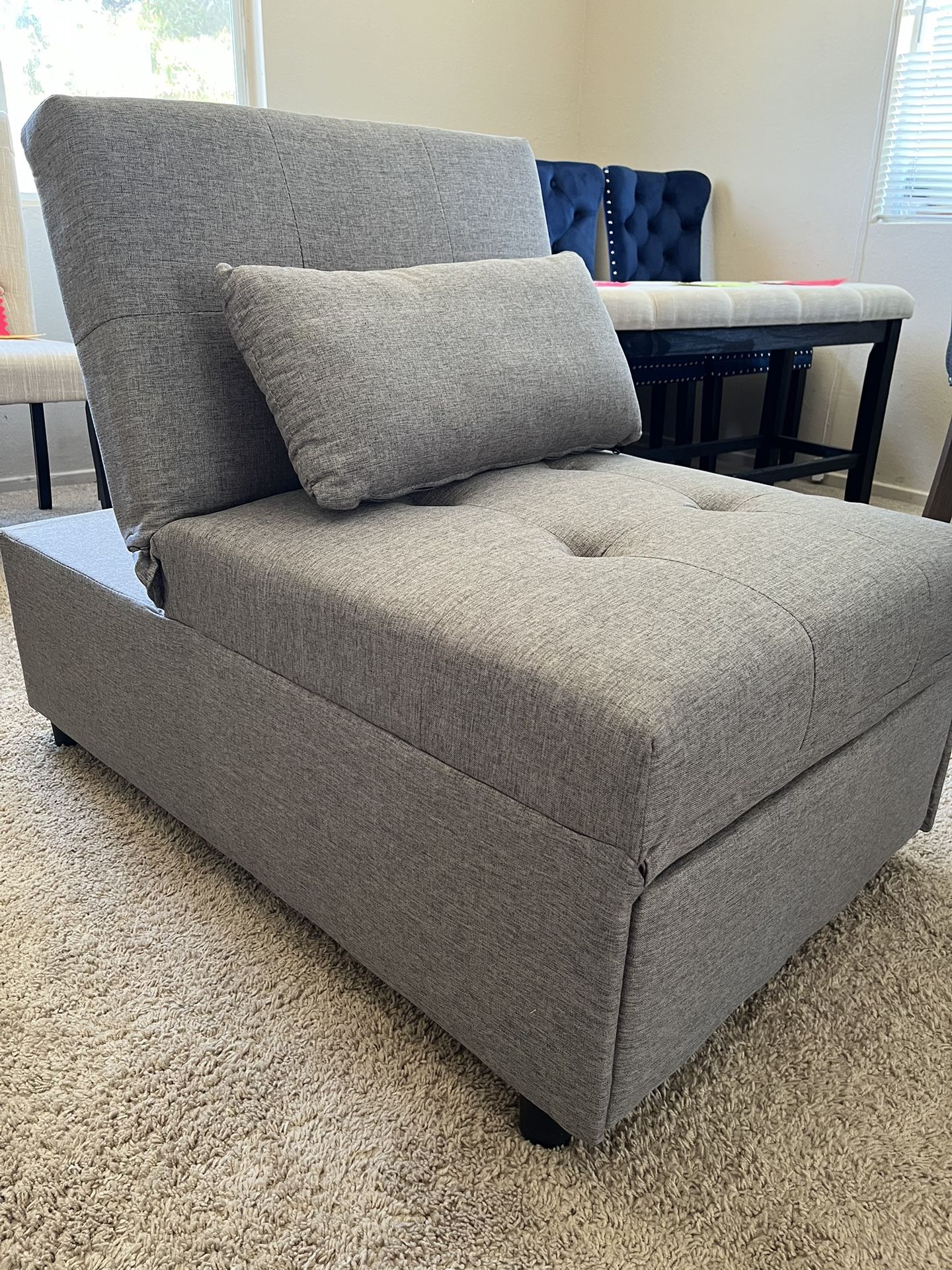 4 In 1 Grey Ottoman Sofa 