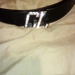 Christian Louboutin Black Calf Belt