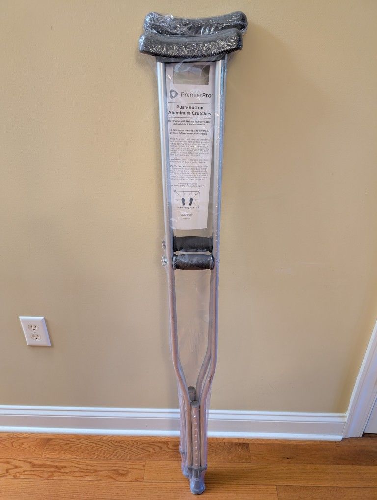 New Set Of Crutches for Tall Adult 5'10" to 6'6"