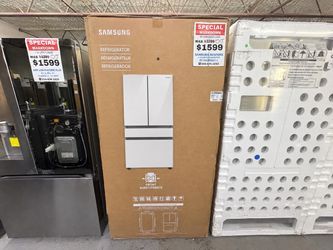 GLASS‼️WHITE glass Samsung Bespoke 4-Door Refrigerator RF29BB860012AA beverage center