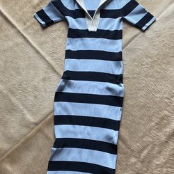 A.L.C Striped Midi Dress