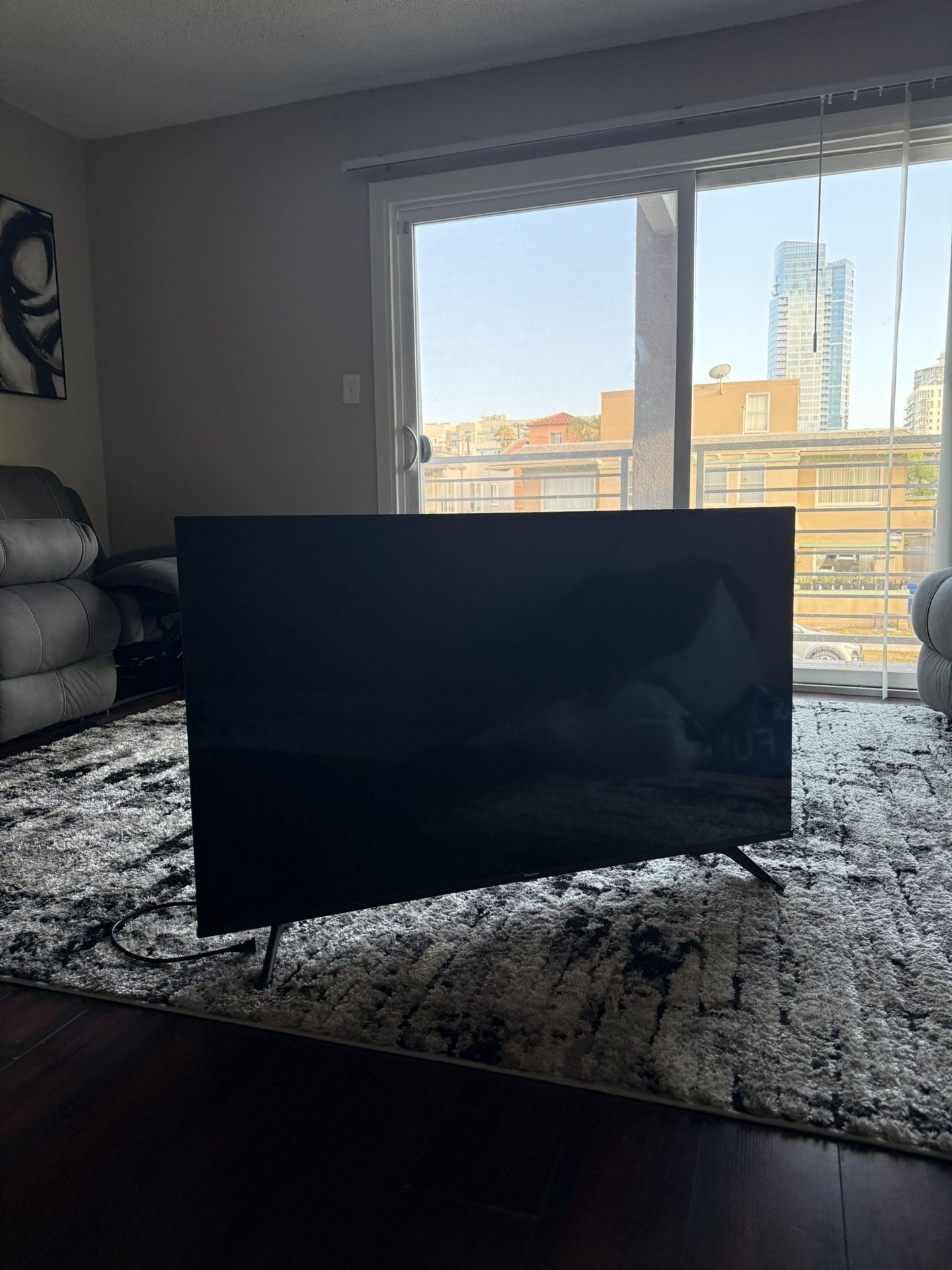 50-inch Hisense TV.