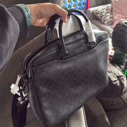 Coach Leather Laptop Bag