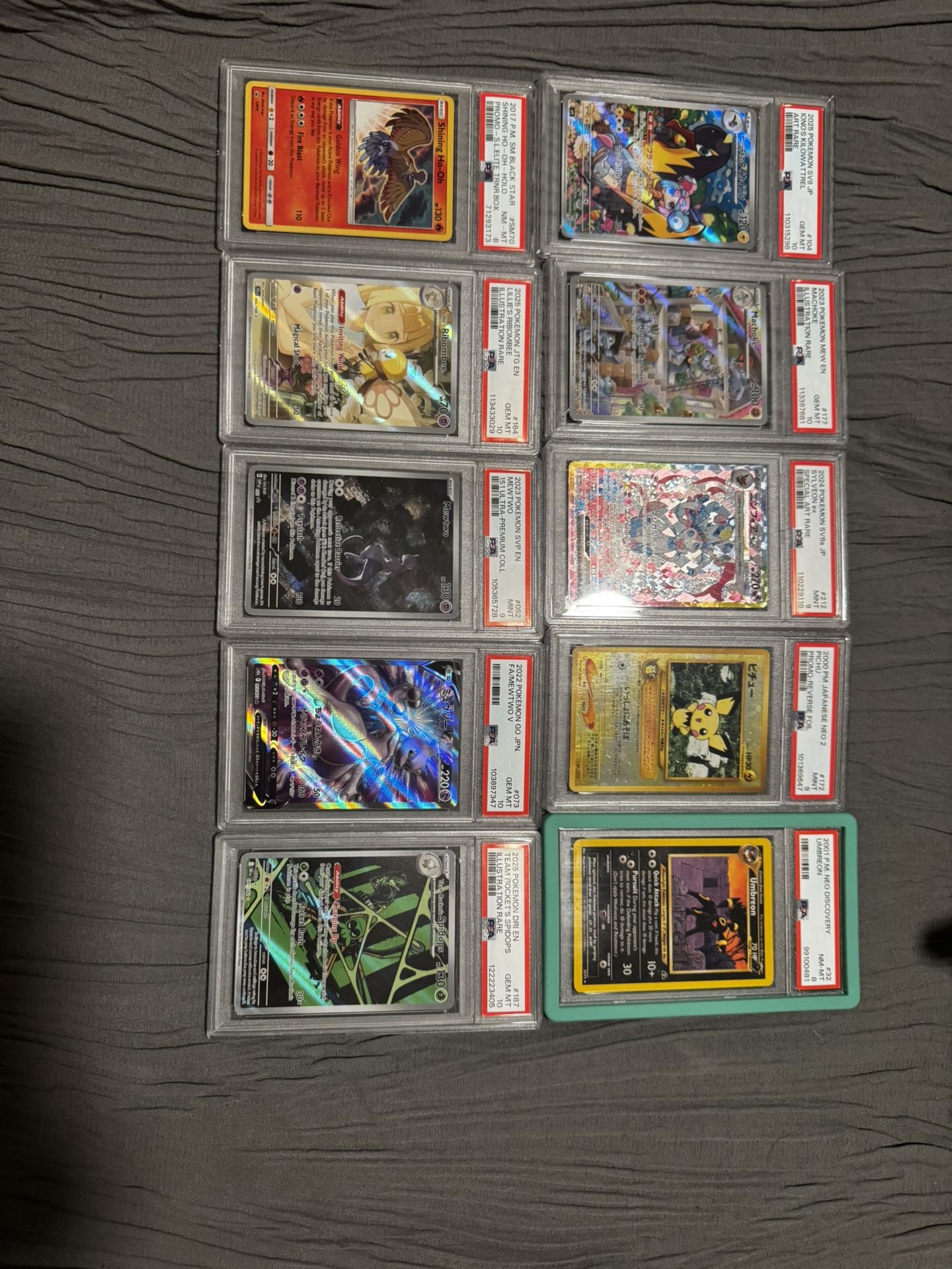 Graded And Ungraded Pokemon Cards