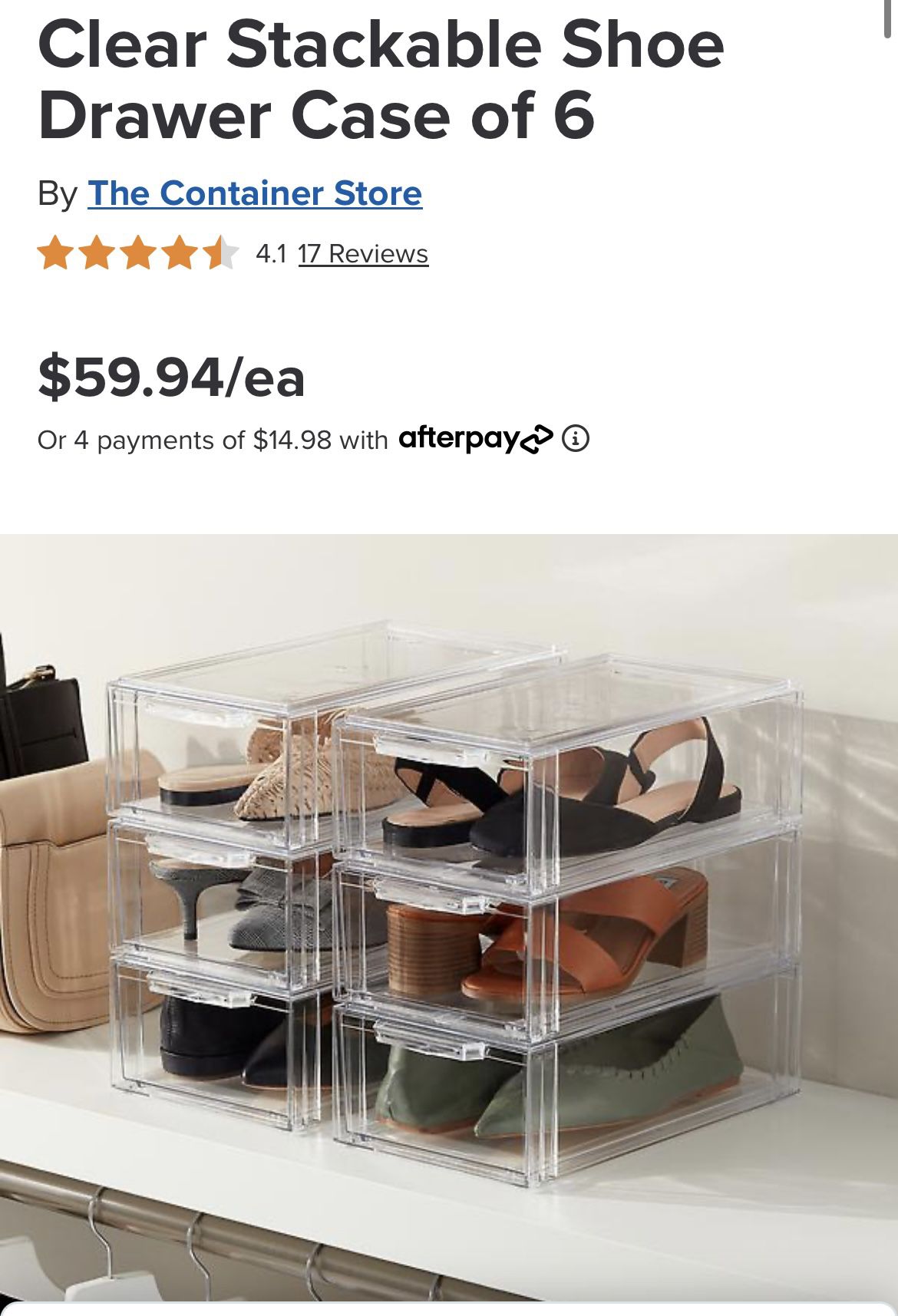 The Container Store Shoe Storage - 10 Shoe Boxes