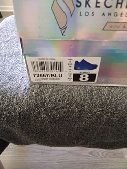 NIB Skechers Uno Night Shades Electric Blue Sneakers Sz 8