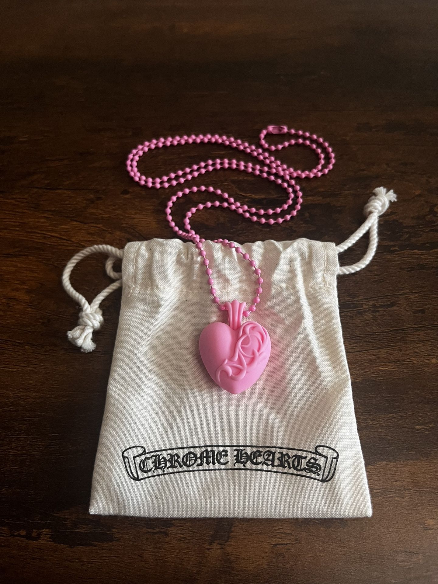 Pink Chrome Hearts Necklace