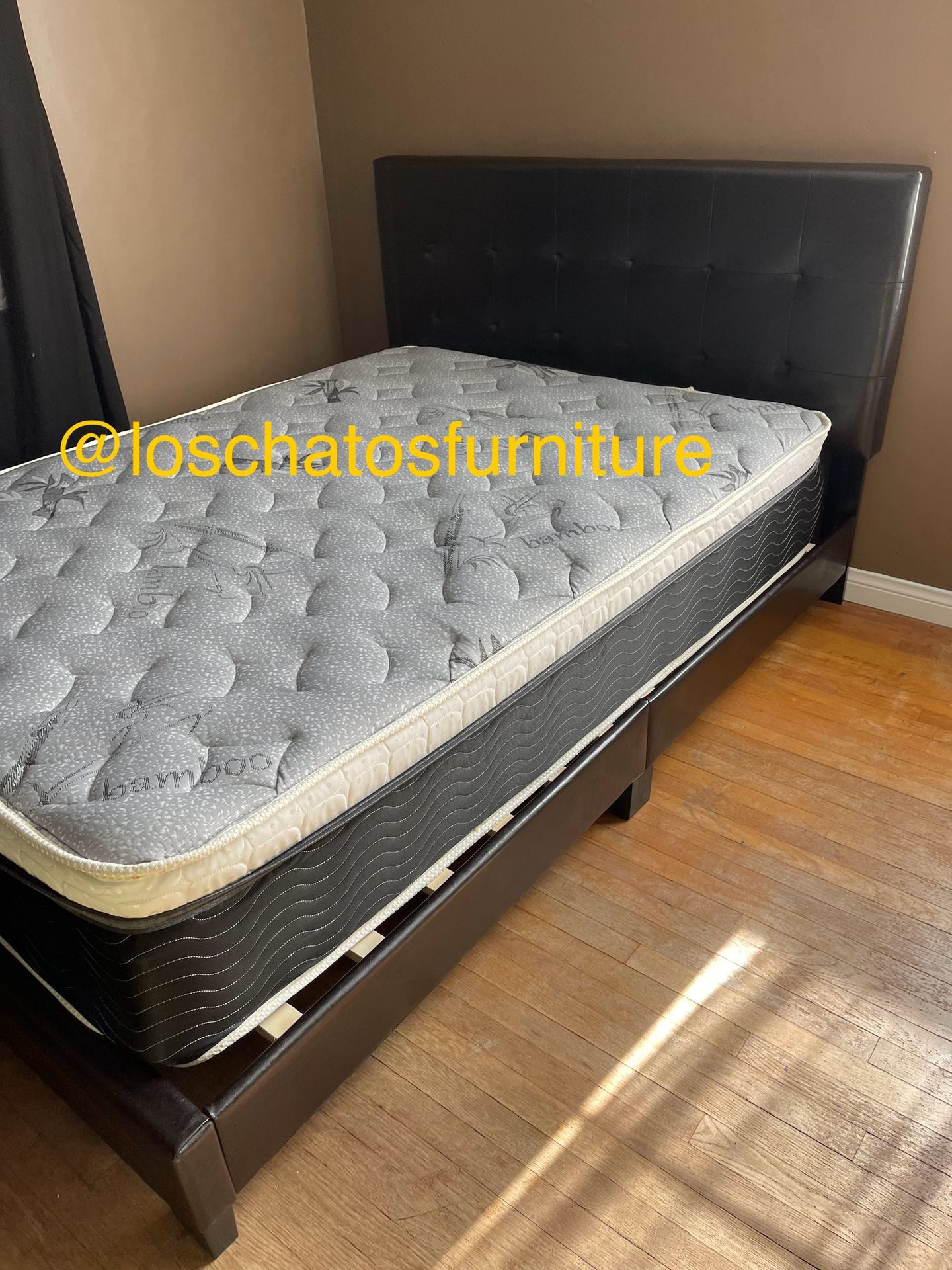 Twin size bed frame with mattress