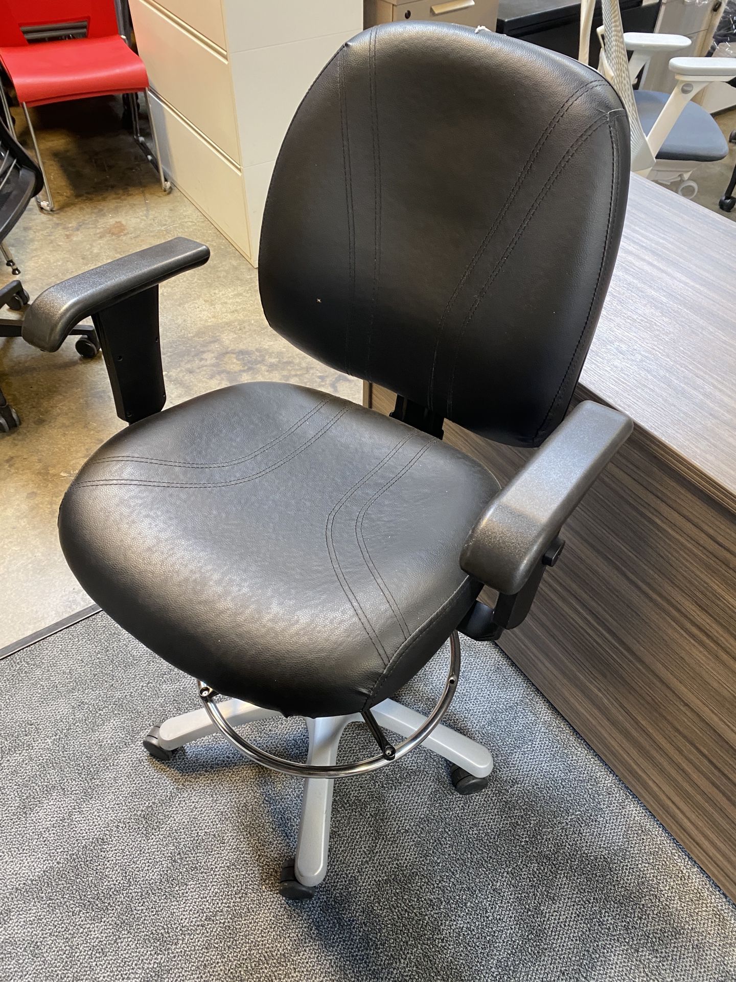 Leather Drafting Stool