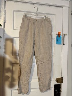 Tan linen pants