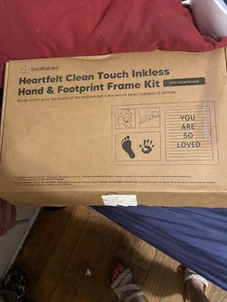 Heartfelt, clean, touch, inkless hand, and footprint kit