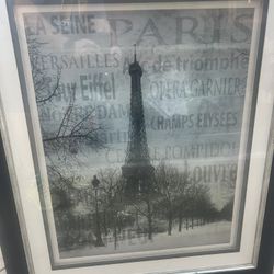 34 X 40 Eiffel Tower Painting.  