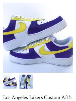 Nike Air Force 1 LA Lakers Custom shoe