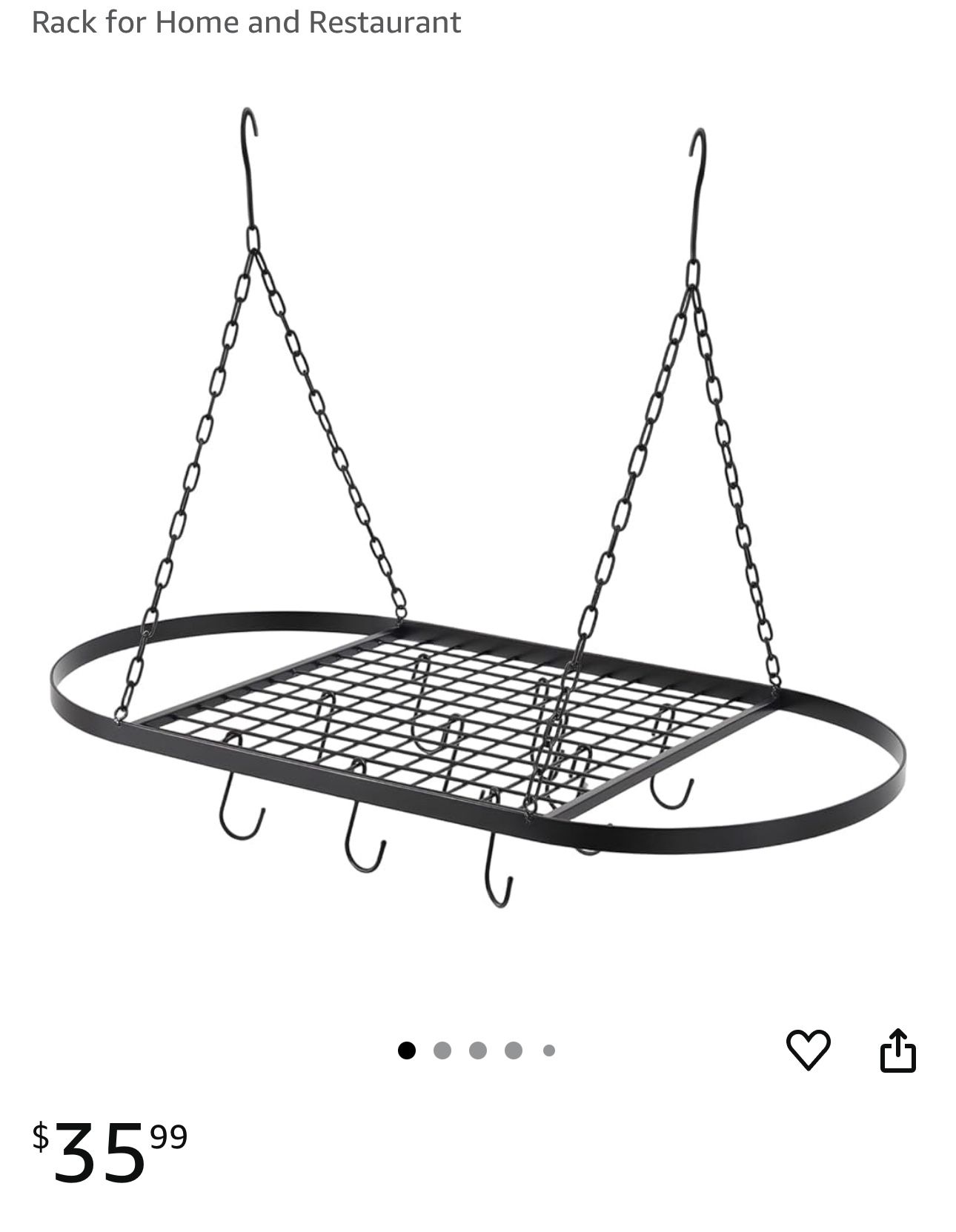 Hanging Pot Rack Ceiling Mount