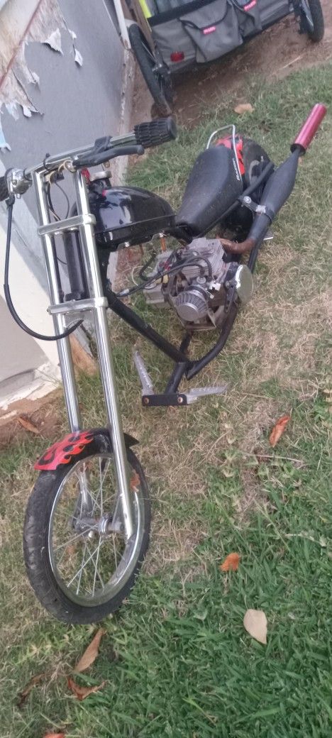 Mini Chopper Gas And It Is Ready To Ride