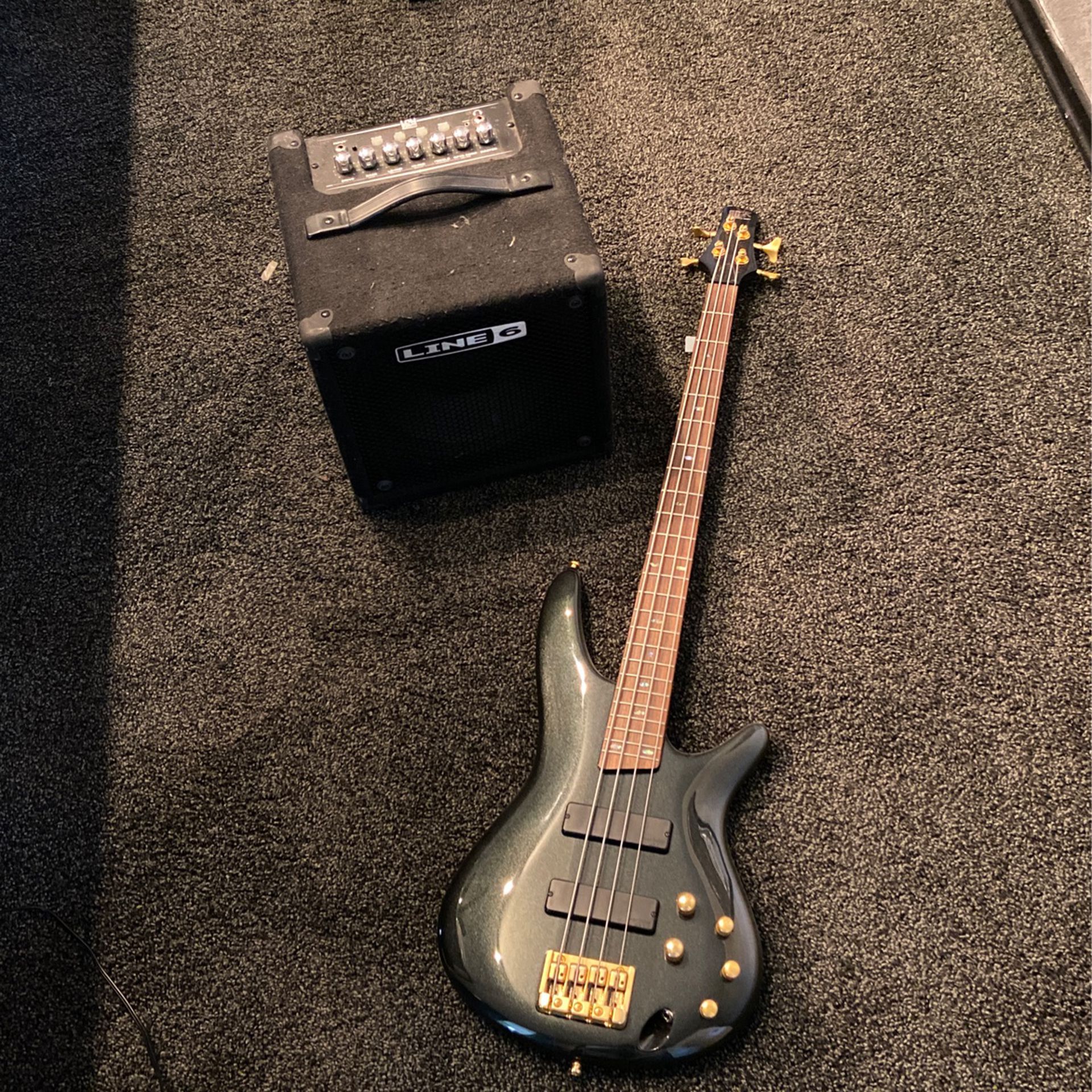 Ibanez Sound Gear Bass And Line 6 Amp