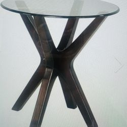 2 Glass End Tables 