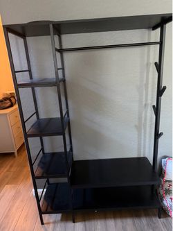 Freestanding metal wardrobe
