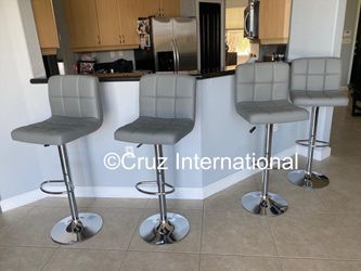 4 brand new gray bar stools bar stool chairs chair