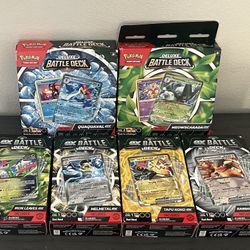Pokemon Mixed Lot Of Battle Deck Boxes (Quantity 6)