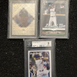 Baseball Cards Alex Rodriguez And Yasiel Puig All 3 Graded 9. $30 for all 3
