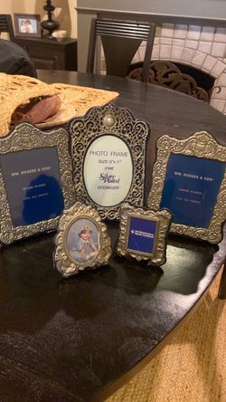 5 silver plated frames