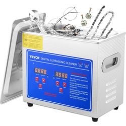 VEVOR Professional Ultrasonic Cleaner, Easy to Use with Digital Timer & Heater, Stainless Steel Industrial Machine for Parts, 110V, FCC/CE/RoHS Certif