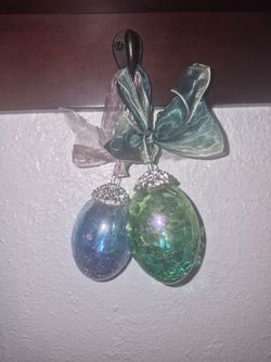 Crackle glass eggs