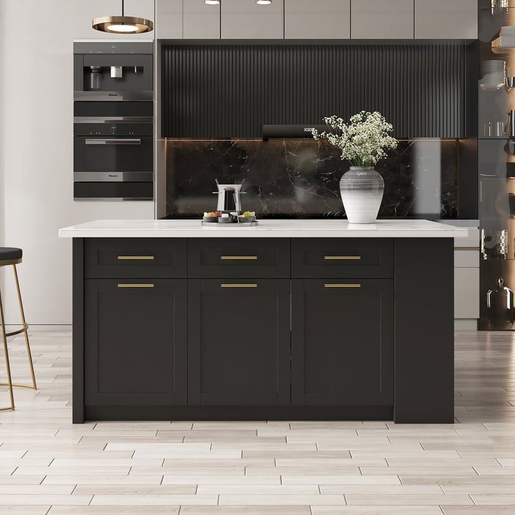 69 in kichen island Common Luxury Modern Kitchen Cabinet Table with Storage(no chairs included)