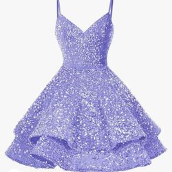 Sequins Lavender Dress 