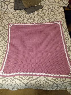 Handmade crocheted baby blanket