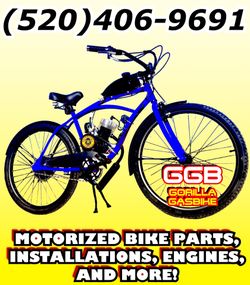 NEW MOTORIZED BIKE PARTS, INSTALLATIONS, ENGINES, BICYCLES AND MORE GALORE!