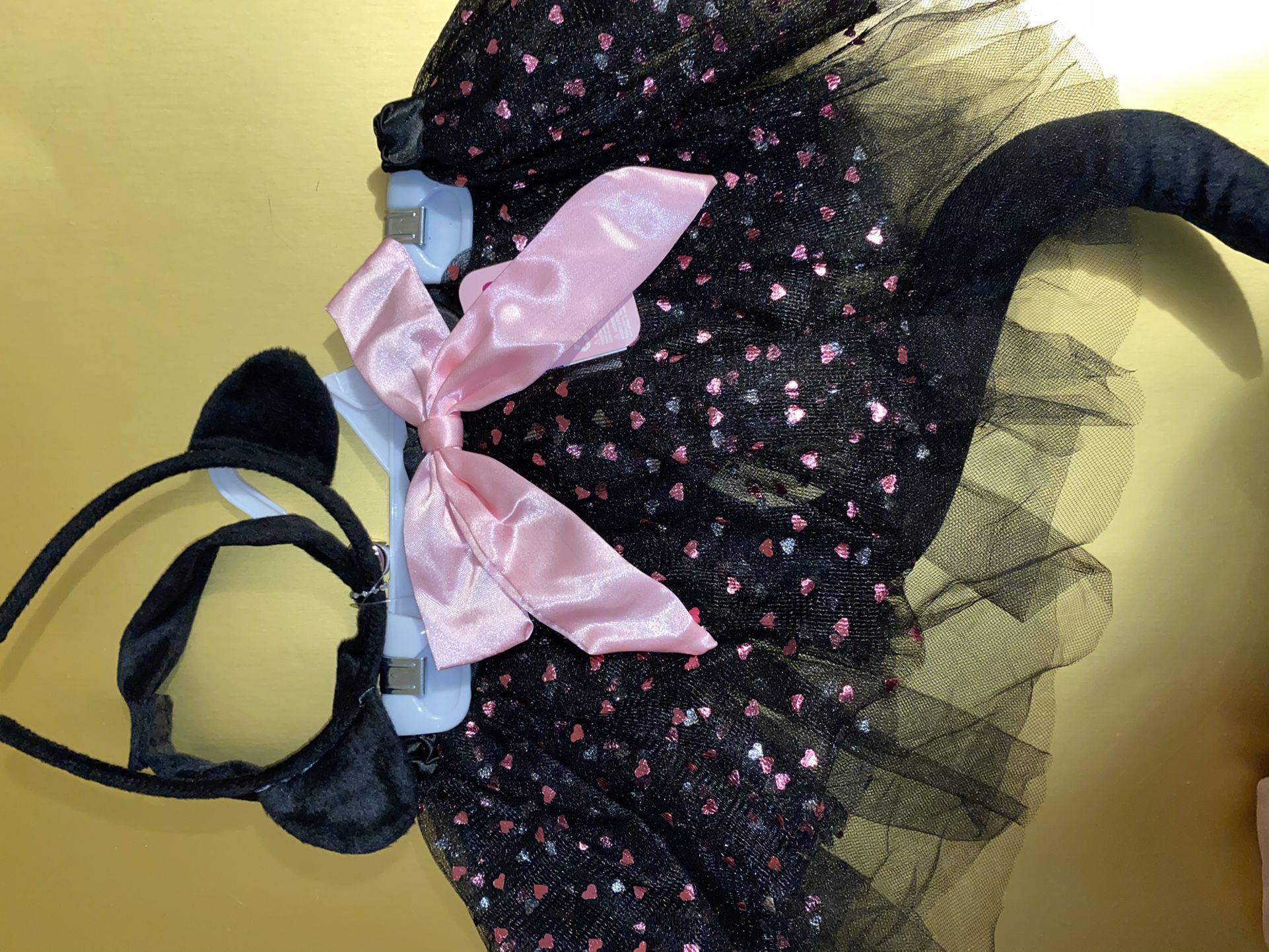 Kids Cat Tutu With Tail, Choker And Headband