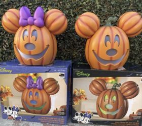 Disney Minnie And Mickey Mouse LED Pumpkin Jack-o-Lantern Lights And Sounds Halloween NEW