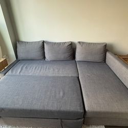 Sleeper Sofa With Storage + Memory Foam Mattress Topper 