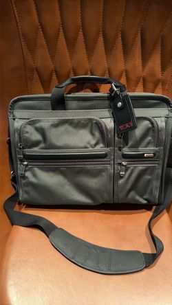 Tumi Gray Nylon Briefcase with Shoulder Strap