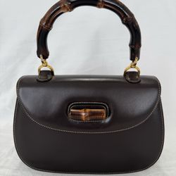 VINTAGE GUCCI BAMBOO TOP HANDLE BAG
