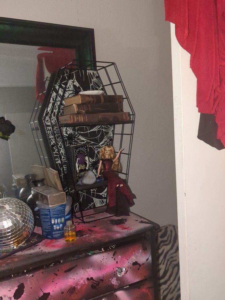 Coffin Shaped Book Shelf 