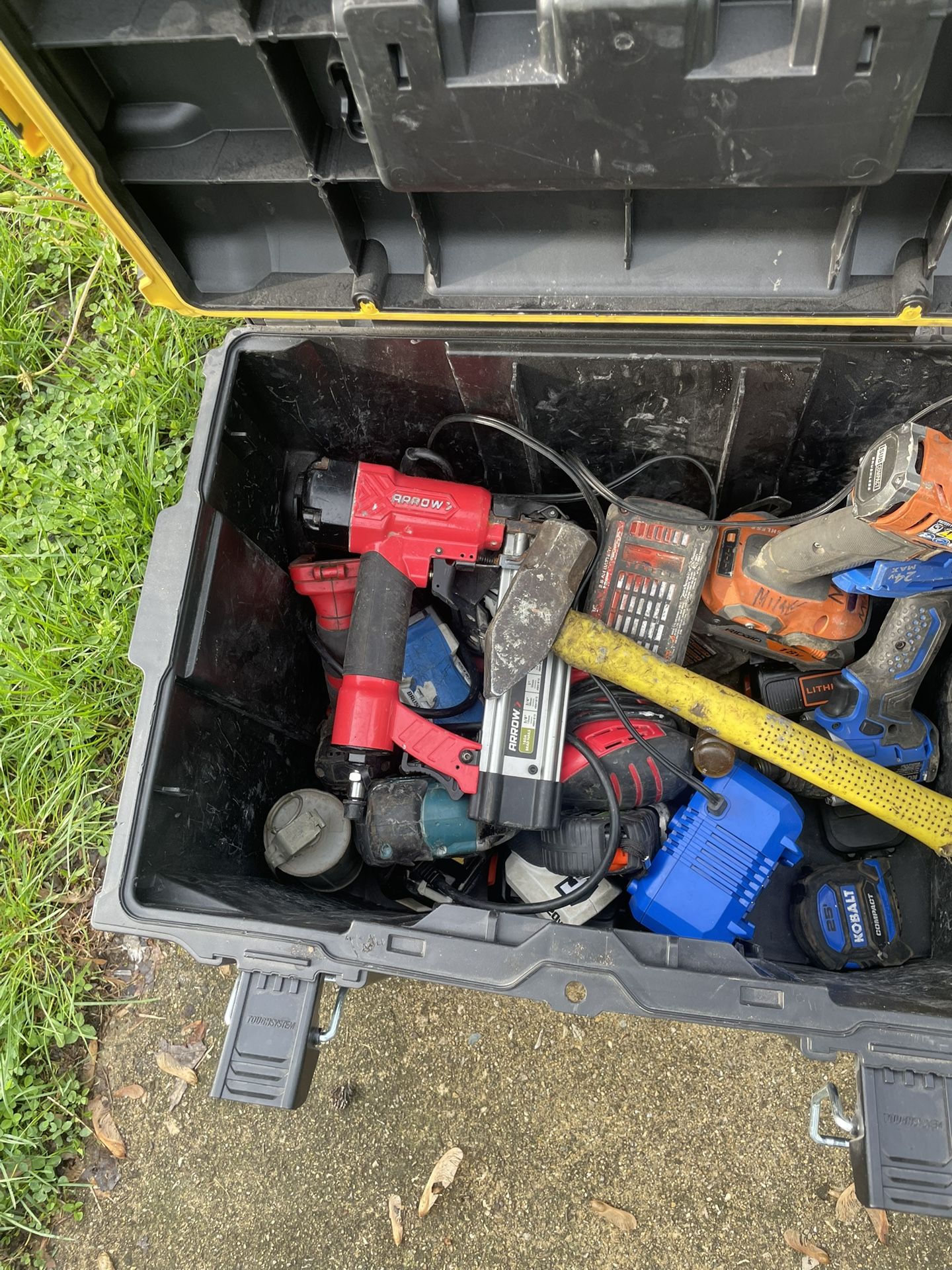 Assorted Tools, Batteries, Chargers.