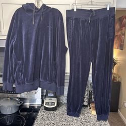 Sean John Women’s Velour Tracksuit Hoodie 2XL Pants XL