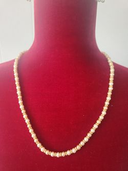 Vintage Napier Pearl Necklace With Gold Accents 